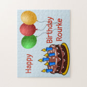 Alles Gute zum Geburtstag Rourke 2018 Puzzle (Vertikal)