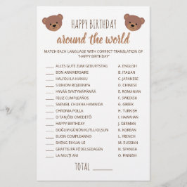 Alles Gute zum Geburtstag rund um den World Game T