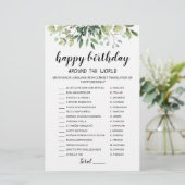 Alles Gute zum Geburtstag rund um die Welt (Stehend Vorderseite)