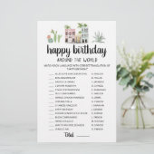 Alles Gute zum Geburtstag rund um die Welt (Stehend Vorderseite)