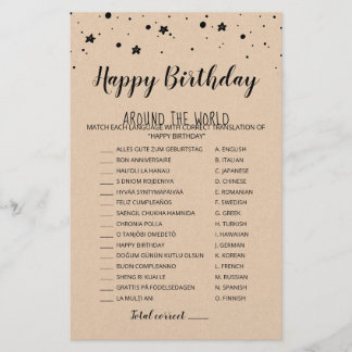 Alles Gute zum Geburtstag rund um die Welt Geburts