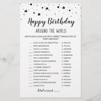 Alles Gute zum Geburtstag rund um die Welt Geburts