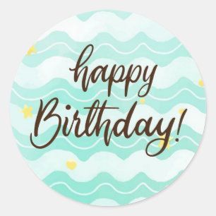 Alles Gute zum Geburtstag Runder Aufkleber
