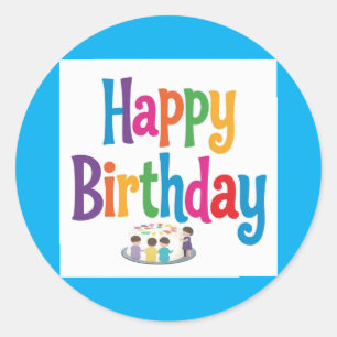 Alles Gute zum Geburtstag  Runder Aufkleber