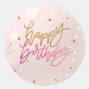 Alles Gute zum Geburtstag Runder Aufkleber