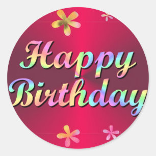 Alles Gute zum Geburtstag Runder Aufkleber