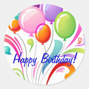 Alles Gute zum Geburtstag Runder Aufkleber