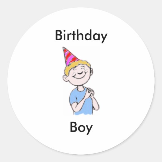 Alles Gute zum Geburtstag ! Runder Aufkleber (Vorderseite)