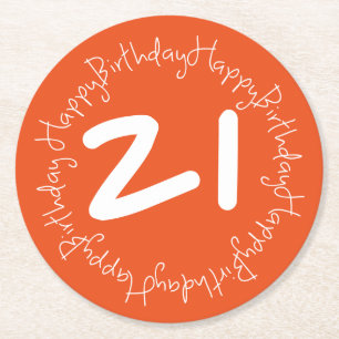 Alles Gute zum Geburtstag Runder Pappuntersetzer