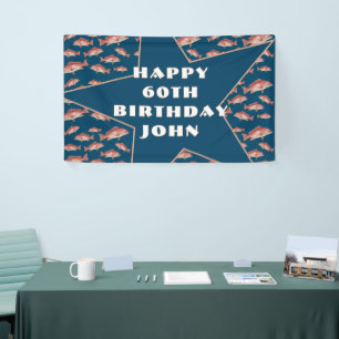 Alles Gute zum Geburtstag Salzwassers Fischer Rote Banner