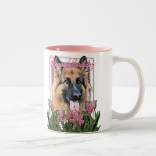 Alles Gute zum Geburtstag - Schäferhund - Zweifarbige Tasse