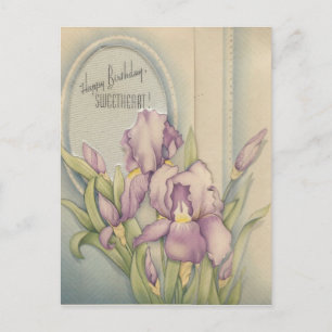 Alles Gute zum Geburtstag Schatz mit Iris Postkarte