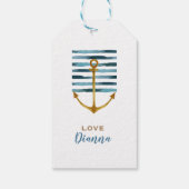 Alles Gute zum Geburtstag, Schiff Ankerküste Küste Geschenkanhänger (Rückseite)