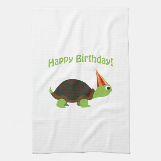 Alles Gute zum Geburtstag! Schildkröte Küchentuch (Vertikal)