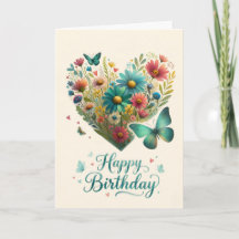 Alles Gute zum Geburtstag Schmetterling Wildblume 