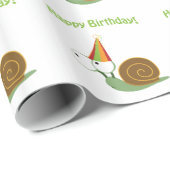 Alles Gute zum Geburtstag! Schnecke Geschenkpapier (Rolleneckpunkt)