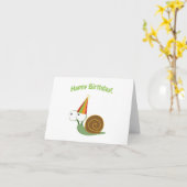 Alles Gute zum Geburtstag! Schnecke Karte (Gelbe Blume)