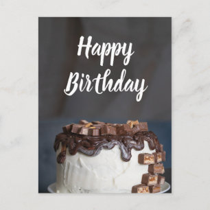 Alles Gute zum Geburtstag Schokoladenkuchen Postkarte