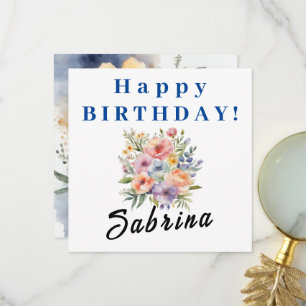 Alles Gute zum Geburtstag Schöne Blumen Gratulatio Dankeskarte
