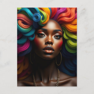 Alles Gute zum Geburtstag schöne schwarze Frau Sch Postkarte