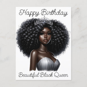 Alles Gute zum Geburtstag schöne schwarze Königin  Postkarte