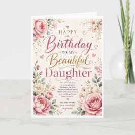 Alles Gute zum Geburtstag schöne Tochter  Karte