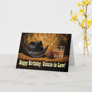 Alles Gute zum Geburtstag Schwager Western Whiskey Karte