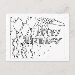Alles Gute zum Geburtstag Schwarz-Weiß-Postkarte Postkarte