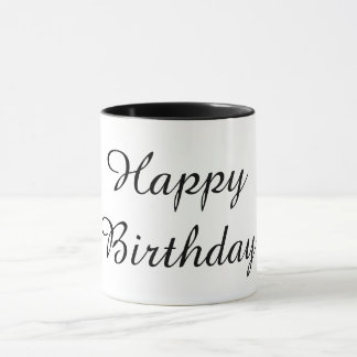 Alles Gute zum Geburtstag schwarze Farbe Tasse