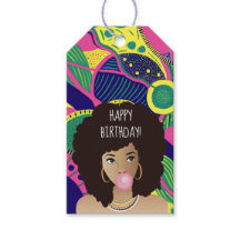 Alles Gute zum Geburtstag! Schwarze Frau, Bubblegu