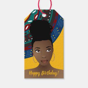 Alles Gute zum Geburtstag! Schwarze Frau, Inspirie Geschenkanhänger