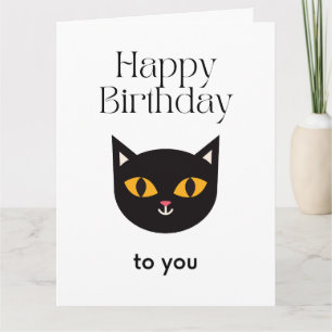 Alles Gute zum Geburtstag Schwarze Katze Geburtsta Karte