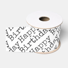 Alles Gute zum Geburtstag Schwarze Moderne Typogra Ripsband