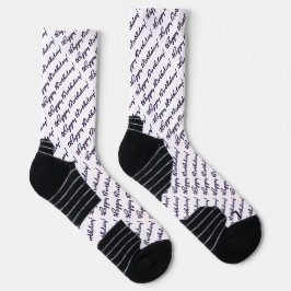 Alles Gute zum Geburtstag! Schwarze Schrift Socken