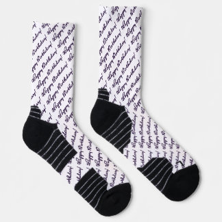 Alles Gute zum Geburtstag! Schwarze Schrift Socken