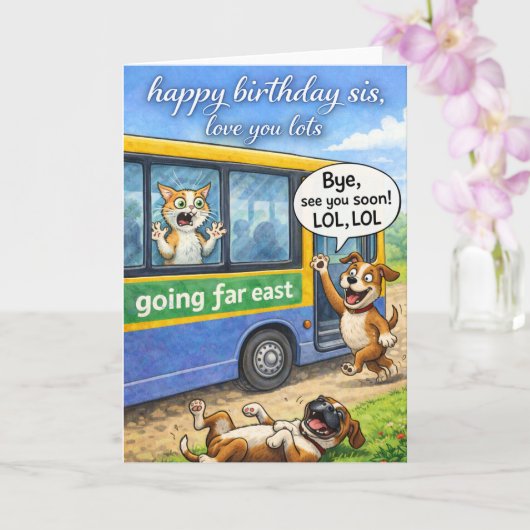 Alles Gute zum Geburtstag Schwester de Karte (Orchidee)