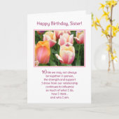 Alles Gute zum Geburtstag, Schwester! Karte (Gelbe Blume)