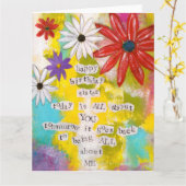 Alles Gute zum Geburtstag, Schwester - leere Grußk Karte (Gelbe Blume)