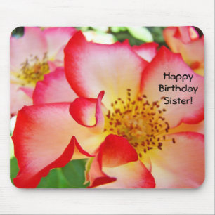 Alles Gute zum Geburtstag Schwester! Mauspad Rose