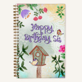 Alles Gute zum Geburtstag Schwester Notizblock (Vorderseite)