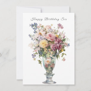 Alles Gute zum Geburtstag Schwester Schöne Wasserf Karte