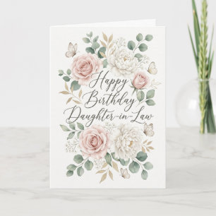 Alles Gute zum Geburtstag Schwiegertochter Elegant Karte