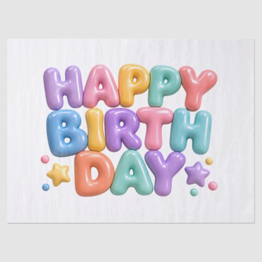 Alles Gute zum Geburtstag Seidenpapier (Vorderseite)
