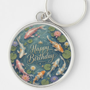 Alles Gute zum Geburtstag Serener Koi-Teich Seeros Schlüsselanhänger