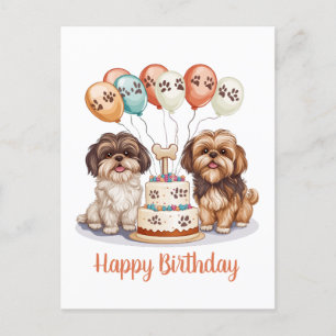 Alles Gute zum Geburtstag Shih Tzu Hunde Geburtsta Postkarte