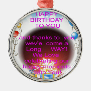 Alles Gute zum Geburtstag Silbernes Ornament