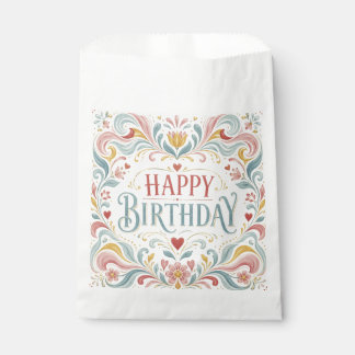 Alles Gute zum Geburtstag Skandinavische Volkskuns Geschenktütchen