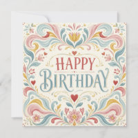 Alles Gute zum Geburtstag Skandinavische Volkskuns