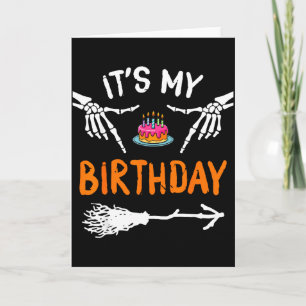 Alles Gute zum Geburtstag Skelett Frohe Halloween Karte