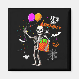 Alles Gute zum Geburtstag Skelett Frohe Halloween  Magnet